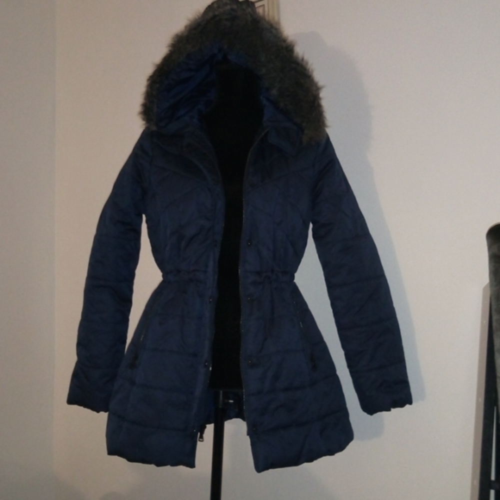 Merona Dark Blue Hooded Puffer